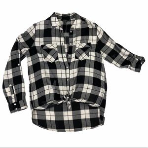 Express | Boyfriend Flannel Button Down Shirt